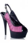 фото Electric Lingerie Magnolia, Черно-розовые туфли с нежными складками - Размер 36