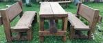 Фото №7 Набор Дубовой мебели «Вечный» (стол 2 скамьи с регулируемыми спинками)