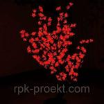 фото Вишневый куст 224 светодиодов красный