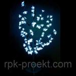 фото Вишневый куст, 96 светодиодов (цветков) синий