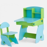 фото Детский стол со стулом . Салатово-голубой