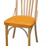 фото Деревянный венский стул Соло с мягким сидением