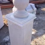 Фото №14 Производство балюстрад, столбов, перил, шаров, колонн из мрамора России (белый, серый)