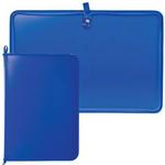 фото Папка на молнии пластиковая, А4, матовая, синяя, размер 320х230 мм