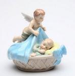 фото Статуэтка, 8,3 см, ангел с мальчиком Cosmos Gifts HE203-469A