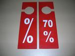 фото Табличка для торгового зала "70%", красная, В-162-70%.