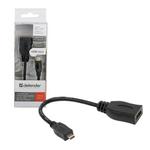 фото Кабель-переходник HDMI-micro HDMI, 14,5 см, DEFENDER, F-M, для передачи цифрового аудио-видео