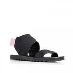 фото TOSCA BLU Черно-розовые простые сандалии от итальянского бренда Tosca Blu