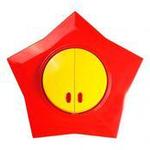 фото DMLED Выключатель двухклавишный Звезда с индикатором желто-красный