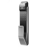 фото Врезной биометрический дверной замок samsung на себя темный металлик shs-p718 xbk/en