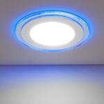 фото Встраиваемый потолочный светодиодный светильник DLKR160 12W 4200K синий; a031838 ELEKTROSTANDARD