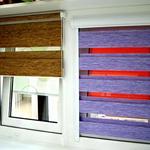 фото Ролл шторы Зебра на деревянные и ПВХ окна