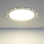 фото Встраиваемый потолочный светодиодный светильник DLR004 12W 4200K WH белый; a035362 ELEKTROSTANDARD