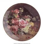 фото Тарелка настенная декоративная букет роз диаметр 20 см.