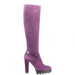 фото RENZI Красивые и очень женственные сапоги фиолетового цвета на высоком каблуке от бренда Renzi