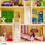 Фото №5 Кукольный домик для Барби "Лира" (28 предметов мебели, 2 лестницы, гараж) (PD316)