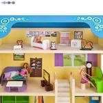 Фото №4 Кукольный домик для Барби "Лира" (28 предметов мебели, 2 лестницы, гараж) (PD316)