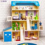 Фото №3 Кукольный домик для Барби "Лира" (28 предметов мебели, 2 лестницы, гараж) (PD316)