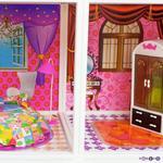 Фото №9 3-этажный кукольный дом с 6 комнатами, мебелью и 3 куклами в наборе (PPCD116-06)