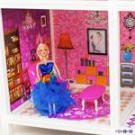 Фото №7 3-этажный кукольный дом с 6 комнатами, мебелью и 3 куклами в наборе (PPCD116-06)