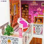 Фото №6 3-этажный кукольный дом с 7 комнатами, мебелью и 3 куклами в наборе (PPCD116-08)