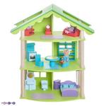 Фото №2 Трехэтажный домик для кукол "Фиолент" с 14 предметами мебели (PD216-02)