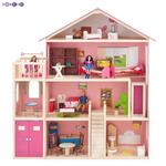 Фото №3 Большой дом для Барби "Мечта" (28 предметов мебели, лифт, лестница, гараж, балкон, качели) (PD316-02)