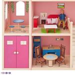 Фото №5 Большой дом для Барби "Мечта" (28 предметов мебели, лифт, лестница, гараж, балкон, качели) (PD316-02)