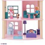 Фото №9 Трехэтажный домик для куклы "Роза Хутор" с 14 предметами мебели (PD215)