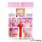 Фото №2 3-этажный кукольный дом с 5 комнатами, лестницей, мебелью и 5 куклами в наборе (PPCD116-05)