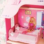 Фото №3 Большой дом для куклы "Муза" с 16 предметами мебели, качелями и лифтом (PD315-01)