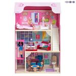 Фото №10 Большой дом для куклы "Муза" с 16 предметами мебели, качелями и лифтом (PD315-01)