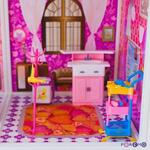 Фото №8 3-этажный кукольный дом с 5 комнатами, мебелью и 3 куклами в наборе (PPCD116-04)