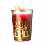 фото Подсвечник стакан со свечой декоративный 250гр "церковь бордо" 250 гр. (135-36382)