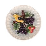 фото Тарелка настенная декоративная "синица и виноград" диаметр=20 см. Hebei Grinding (59-057)