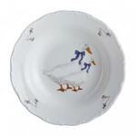 Фото №3 Набор суповых тарелок из 6 шт."гуси" диаметр=23 см. Bohemia Porcelan (655-041)
