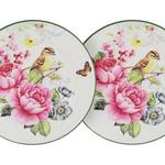 фото Набор из 2-х тарелок Цветы и птицы INFINITY ( INFEX-C045-FB-AL )
