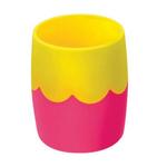 фото Подставка-органайзер СТАММ (стакан для ручек), розово-желтая, непрозрачная