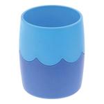 фото Подставка-органайзер СТАММ (стакан для ручек), сине-голубая, непрозрачная