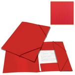 фото Папка на резинках BRAUBERG "Contract" (БРАУБЕРГ "Контракт"), красная, до 300 листов, 0,5 мм, бизнес-класс