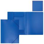 фото Папка на резинках БЮРОКРАТ, А4, синяя, до 300 листов, 0,5 мм, корешок 30 мм