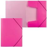 фото Папка на резинках HATBER HD, А4, "Неоново-розовая", до 300 листов, 0,7 мм