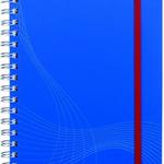 фото Блокнот NOTIZIO для записей на пружине, в клетку А5 в пластиком обложке 90 листов (Цвет обложки: синий)