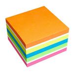 Фото №4 Блок-кубик для заметок 75х75 мм. куб Неон 450 листов (Цвета: желтый, голубой, розовый, белый)