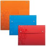фото Папка-конверт с кнопкой непрозрачная LEITZ "Bebop", комплект 3 шт., А4, цвет ассорти, 120 листов, 0,20 мм
