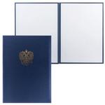 фото Папка адресная балакрон "Государственная символика" (российский орел), для листа А4, синяя