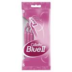 фото Бритвы одноразовые GILLETTE (Жиллет) "Blue 2", 5 шт., для женщин