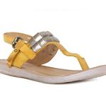 фото AIR STEP Желтые кожаные сандалии с металлическим декором от Air Step