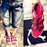 фото 15 европейских летних стилей кожаные сандалии Пип toe плоские туфли Шанель окна отдыха пляж обувь