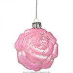 фото Декоративное изделие шар стеклянный 8х9х4 см. цвет: розовый
